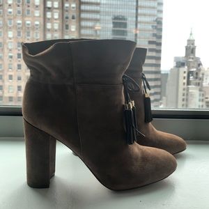 Tasseled Suede Booties
